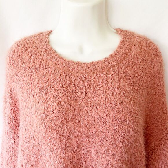 NWT Arizona Jean Co. (XL) Rose Dawn Cropped Crew Fluffy Pullover Sweater - Picture 3 of 11